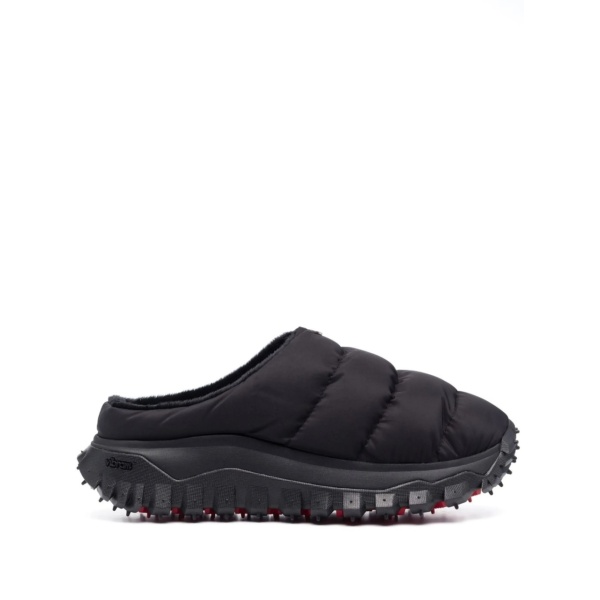 faux fur-lined quilted sliders