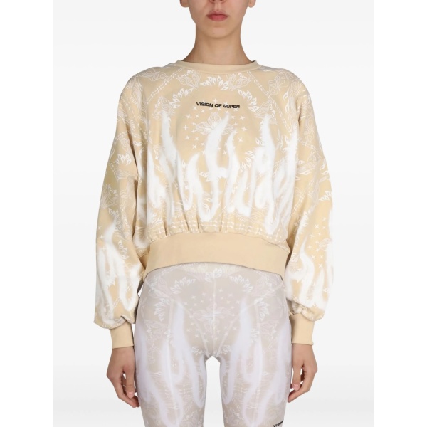 flame-print sweatshirt