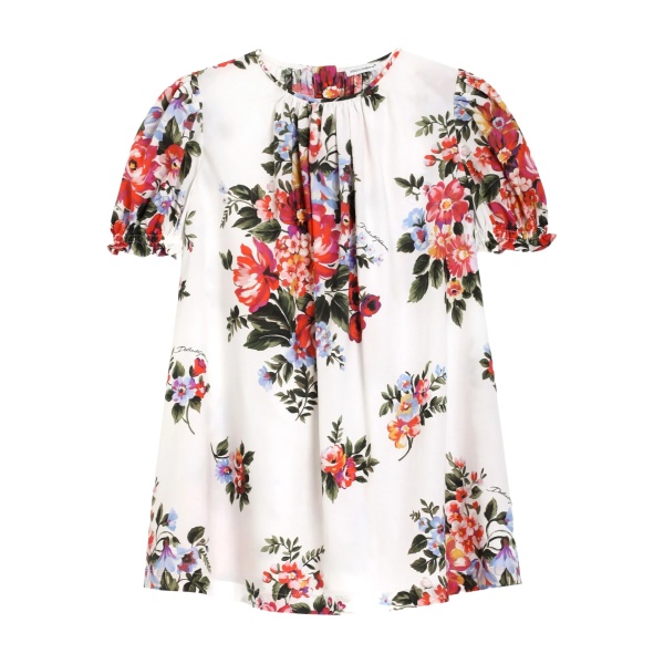 floral-print short-sleeve dress