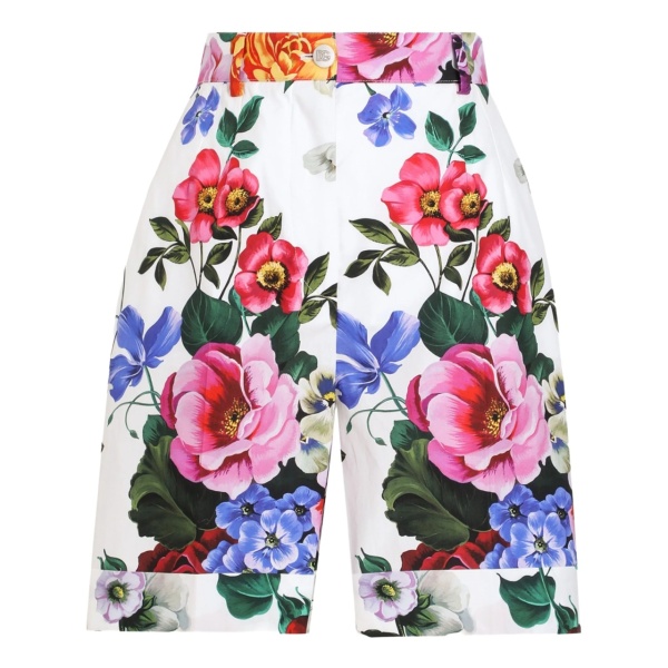 floral-print shorts
