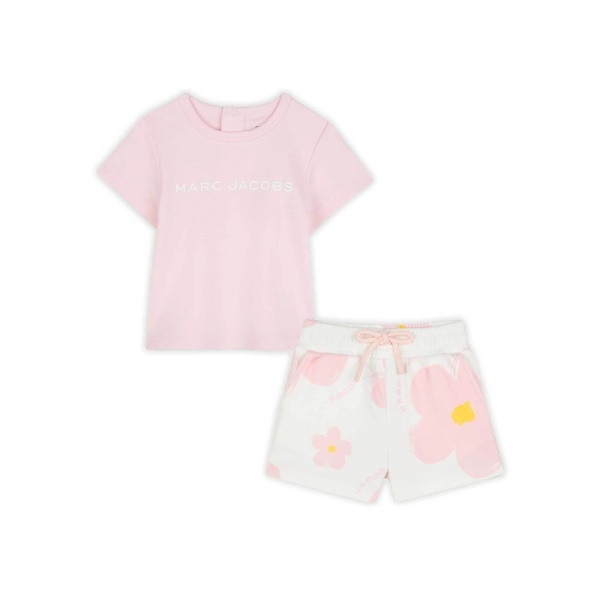 floral-print T-shirt and shorts set