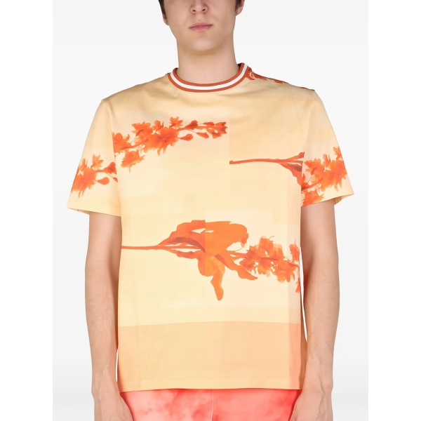 floral-print T-shirt