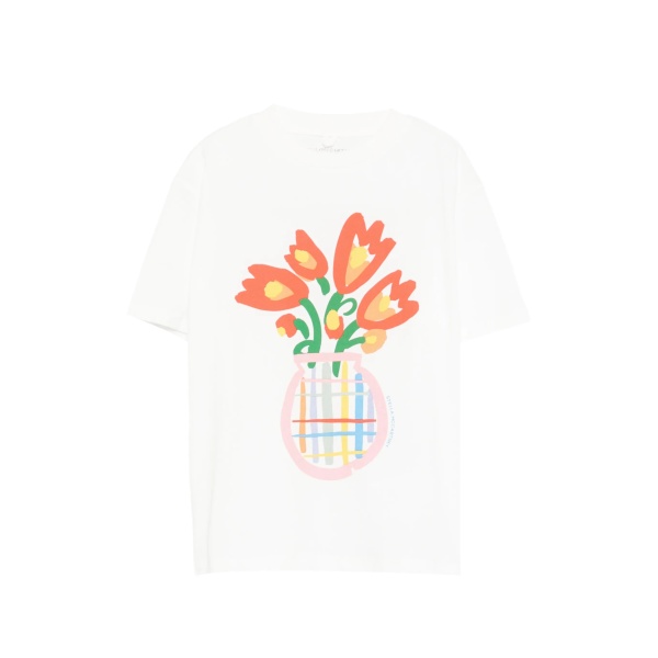 floral-print T-shirt