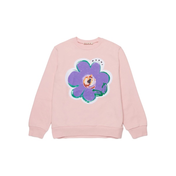 flower appliqué sweatshirt