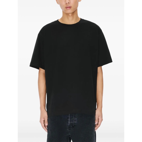 flower-appliqué T-shirt