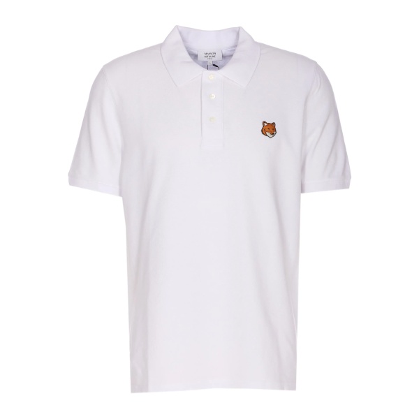 fox-head logo-patch polo shirt