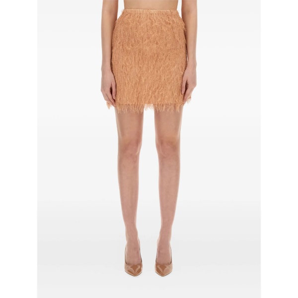 fringed mini skirt