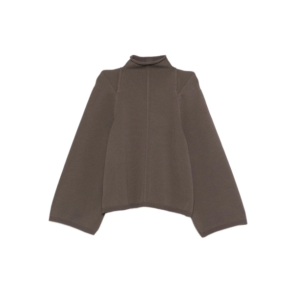 funnel-neck wool sweater