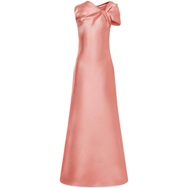 gathered detailing gown
