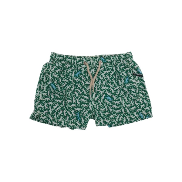 gecko-print swim shorts