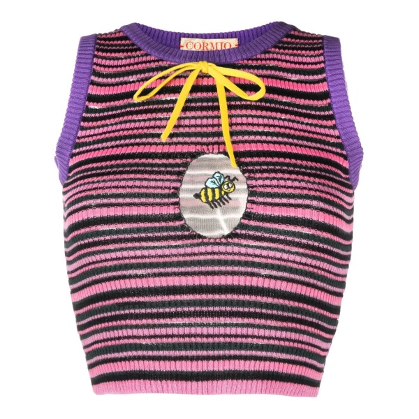 Gloria striped knitted top
