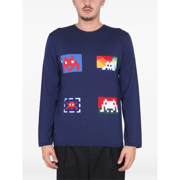 graphic crewneck knitwear