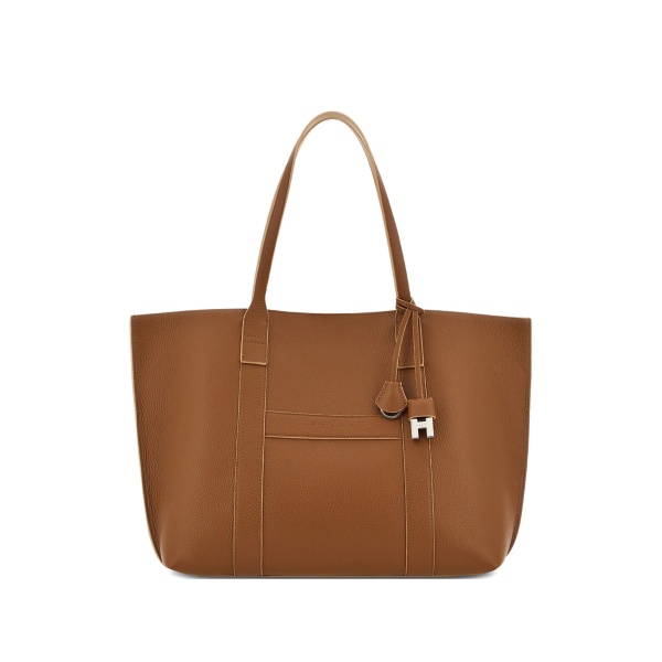 hanging accent script tote bag