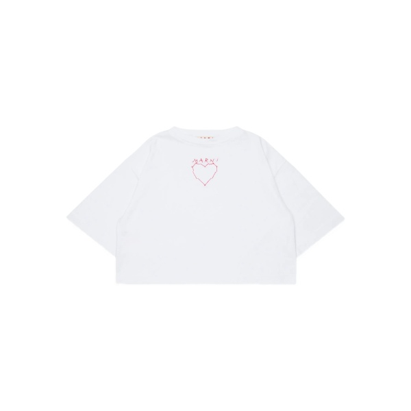 heart-embroidered T-shirt