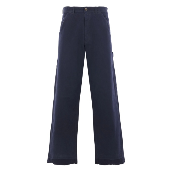 herringbone-pattern jeans