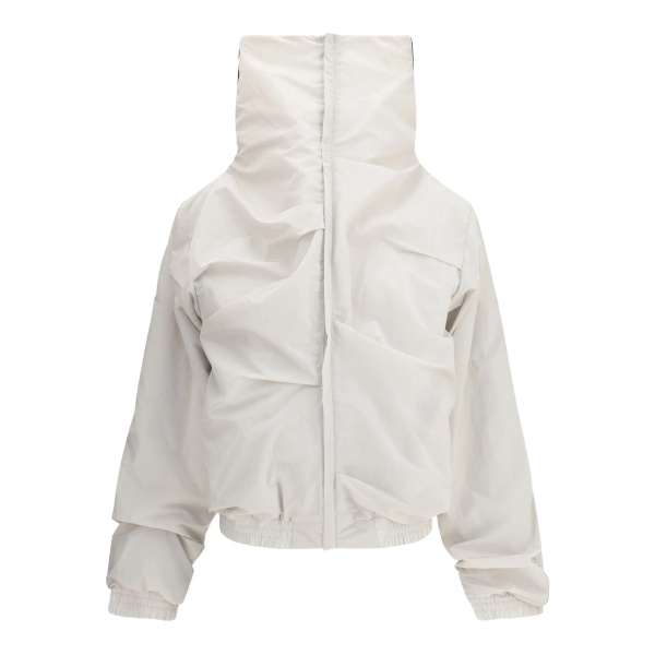 high-neck panelled jacket