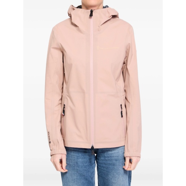 hoodded logo-detail jacket
