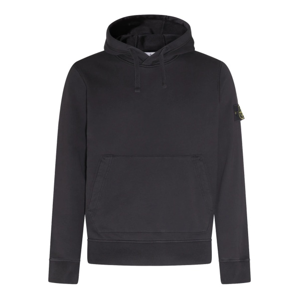 hooded patch-pocket sweater