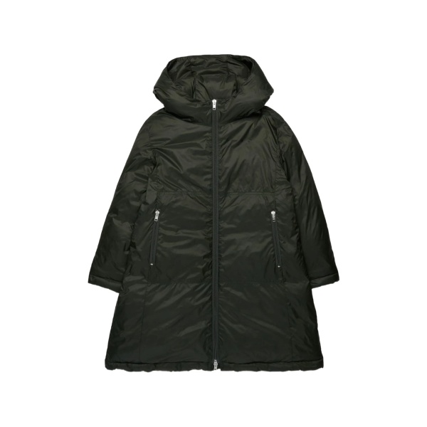 hooded zip padded coat
