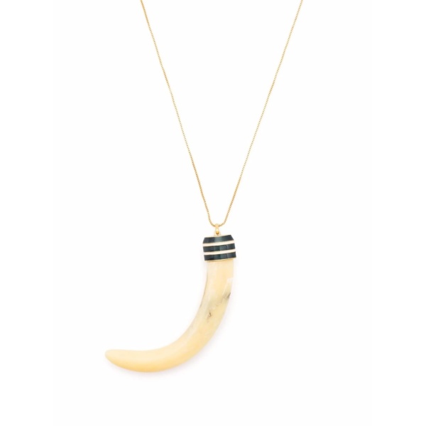 horn-pendant necklace