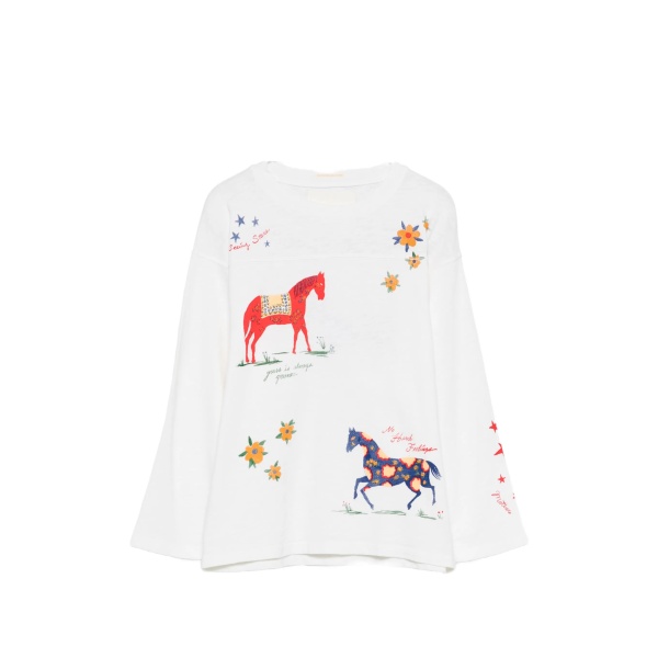 horse-print T-shirt