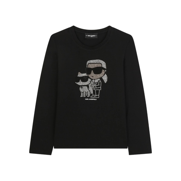 Ikon rhinestone-embellished long-sleeve top