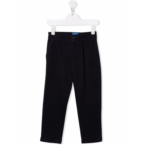 invert-pleat straight-leg trousers