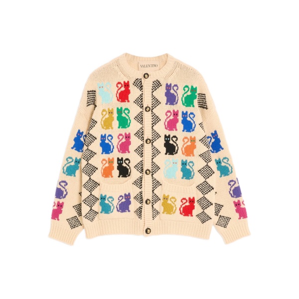 jacquard button cardigan