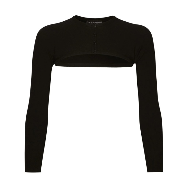 KIM DOLCE&GABBANA cropped button-fastening cardigan