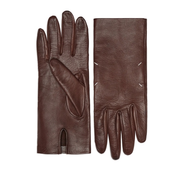 leather fingerless gloves