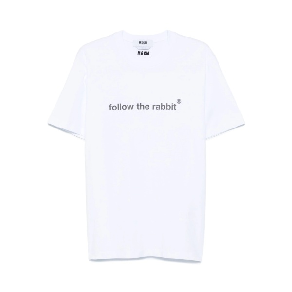 lettering-print T-shirt
