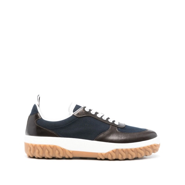 Letterman panelled sneakers