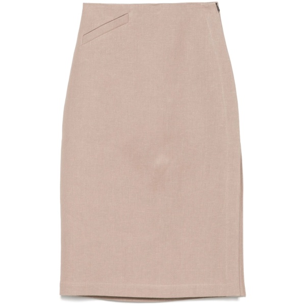 linen midi skirt