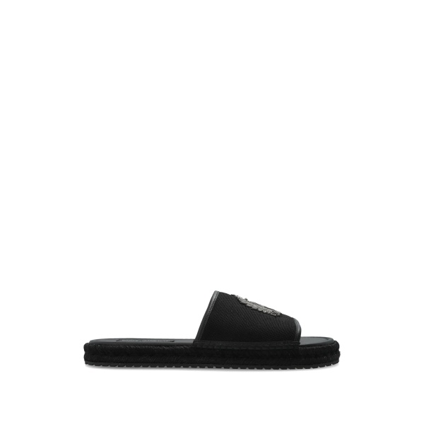 logo-appliqué braided sandals