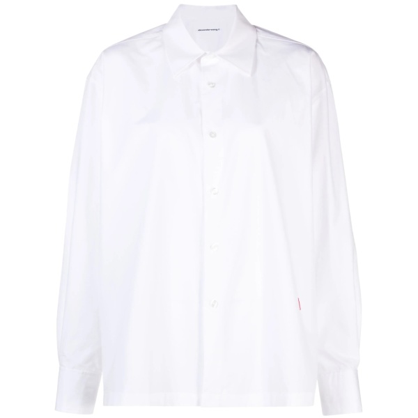 logo-appliqué cotton shirt
