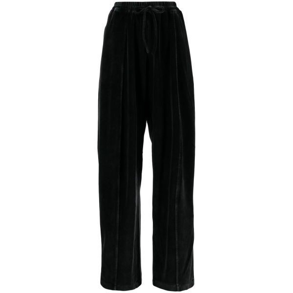 logo-appliqué velour track pants