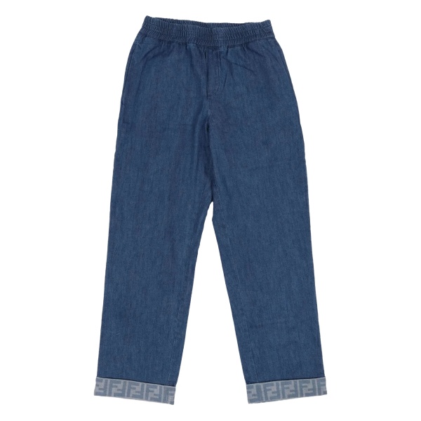 logo-detail elastic-waist jeans