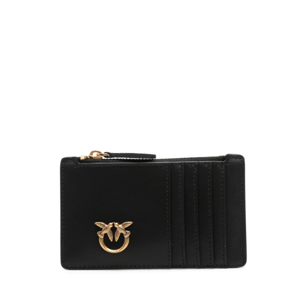 logo-detail leather purse