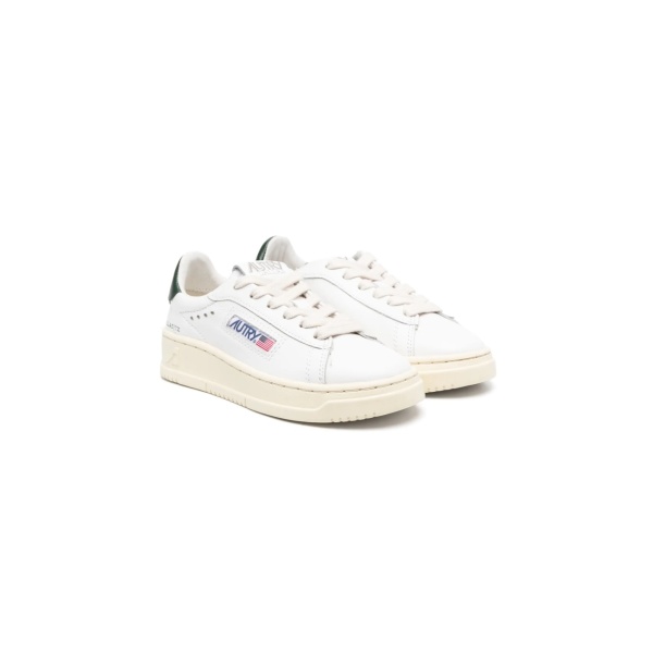 logo-embellished leather sneakers