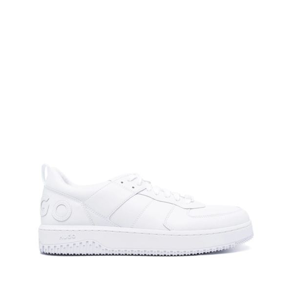 logo-embossed lace-up sneakers