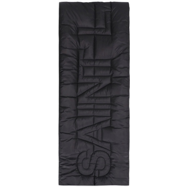 logo-embossed padded-design scarf