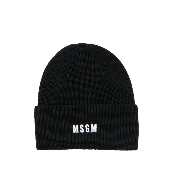 logo-embroidered beanie hat
