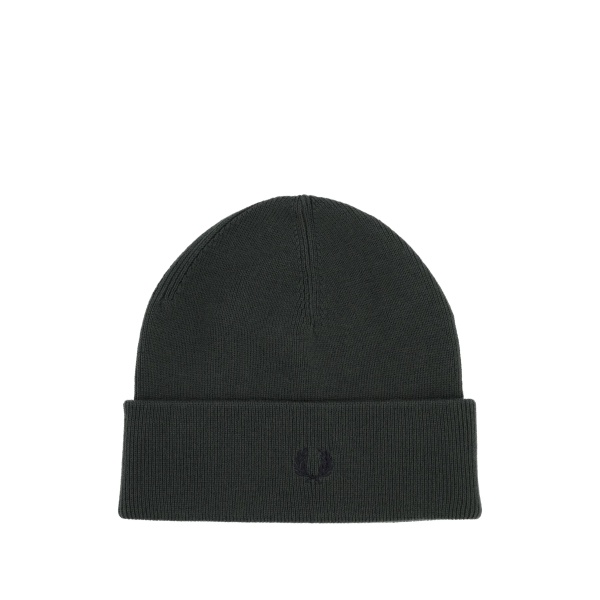 logo-embroidered beanie hat