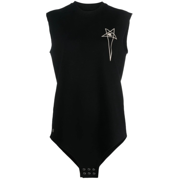 logo-embroidered cotton tank top