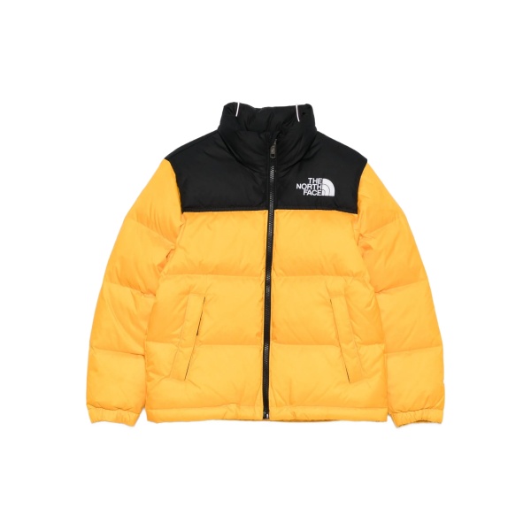 logo-embroidered puffer jacket