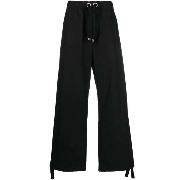logo-embroidery straight trousers
