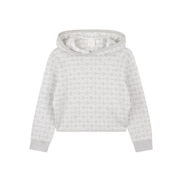 logo-jacquard hoodie