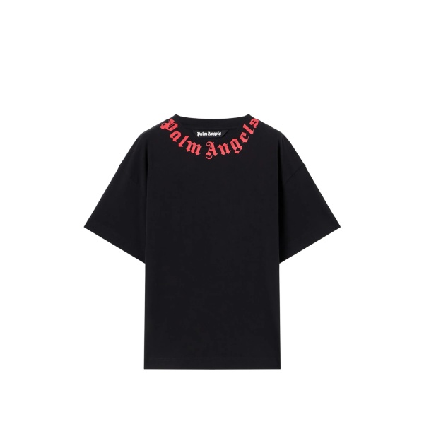logo neck T-shirt