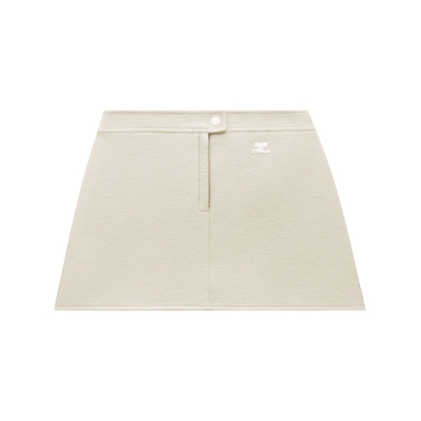 logo-patch A-line mini skirt