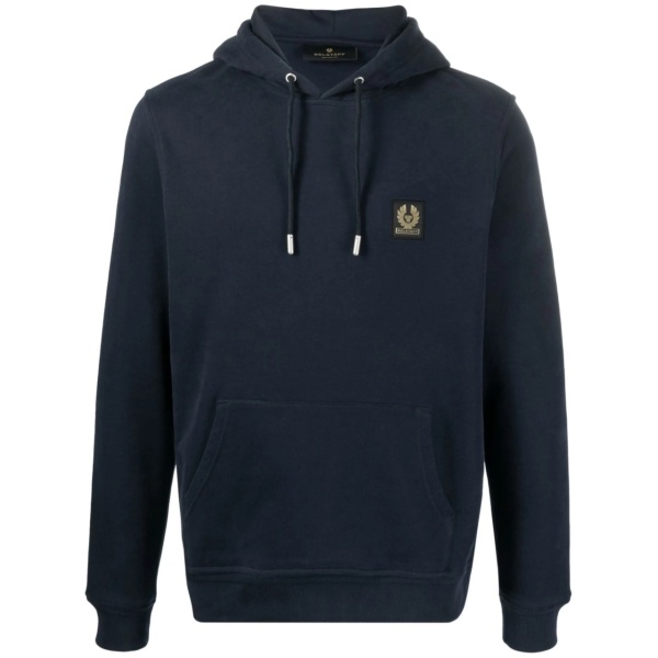 logo-patch cotton hoodie